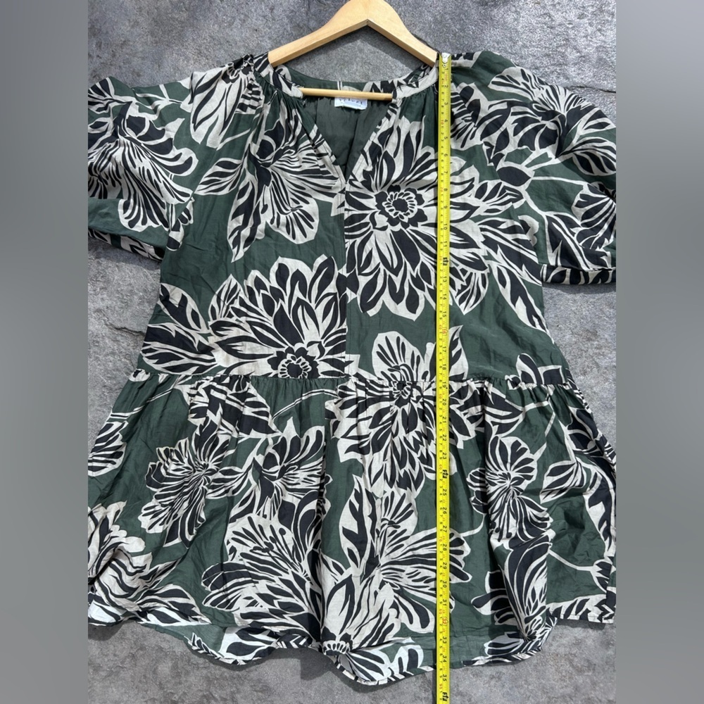 Velvet Graham &Spencer Layne Printed Silk Cotton Short Sleeve Dress Casual Dress - Picture 5 of 9